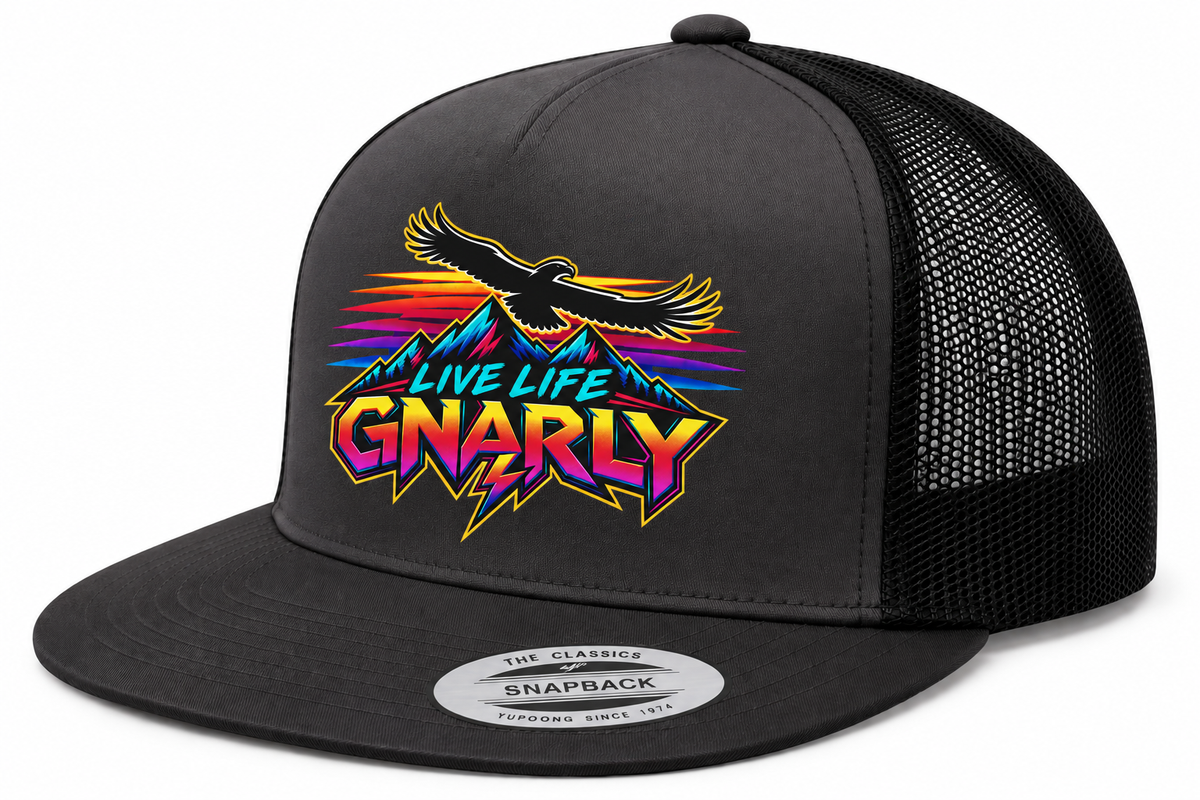 Live Life Gnarly Trucker Hat — Classic Snapback